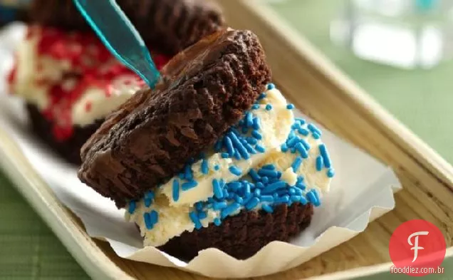 Brownie Sorvete Sanduíches