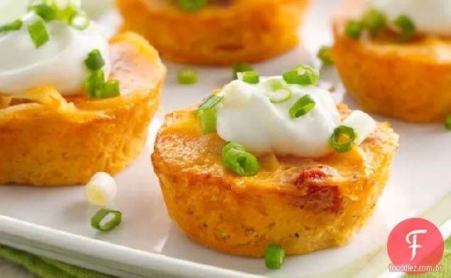 Cupcakes de Batata gratinada com queijo