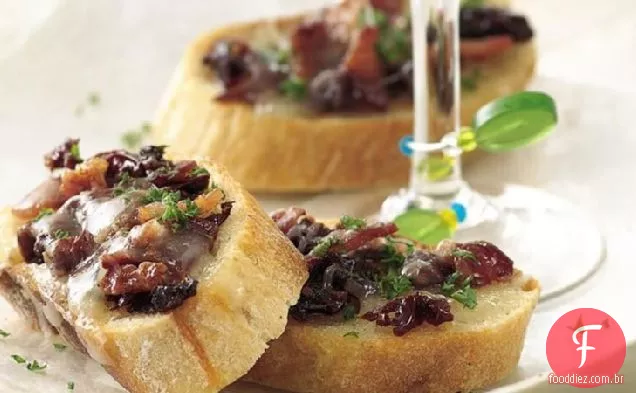 Tomate seco ao sol e Bruschetta de Bacon