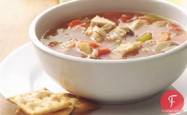 Sopa de frango e cevada