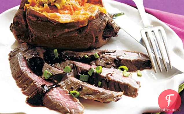 Bife De Flanco De Mostarda E Melaço