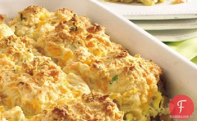 Salsicha e maçã Cheddar Biscoito assar