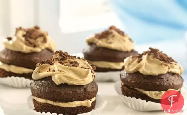 Cupcakes de Chocolate com recheio de Penuche