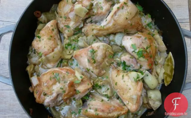 Receita De Frango Assado Com Alcachofras E Alcaparras