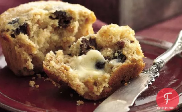 Muffins Do Farelo Da Noz Da Ameixa