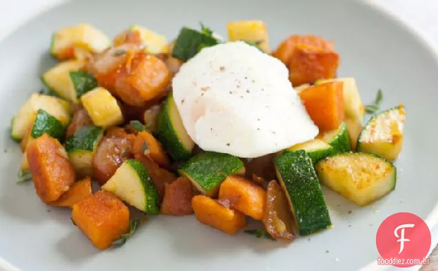Batata doce e abobrinha Hash