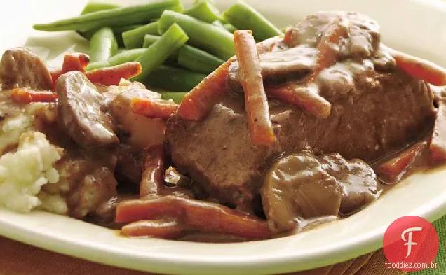 Slow-Cooker Fácil Slow-Cooker Pot-Bife Assado