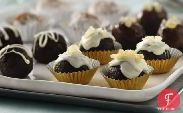 Bourbon-Cravado Gengibre Brownie Trufas Bolas