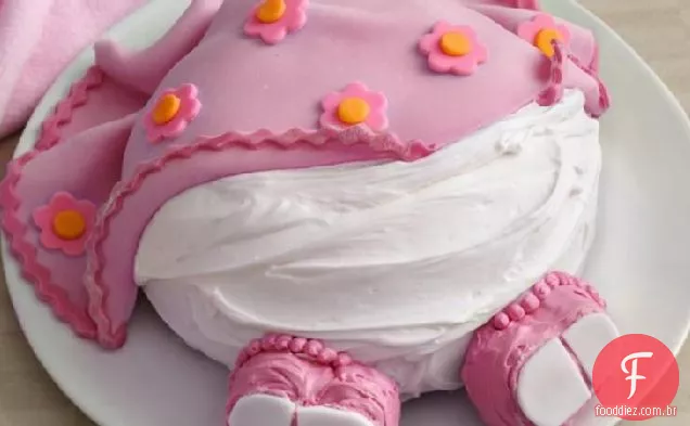 Bolo de bebê-é uma menina!