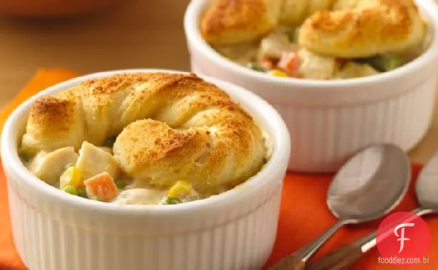 Mini Frango Alfredo Pot Pies