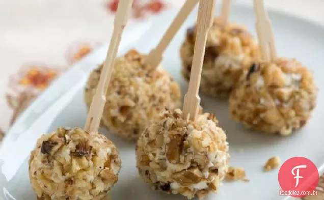 Mini bolas de Queijo De Figo e noz