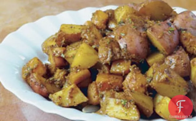 Abóbora De Inverno Refogada E Batatas Com Mostarda E Chalotas
