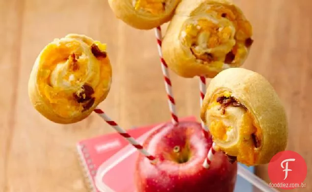 Bacon brega e queijo Pinwheel Snacks