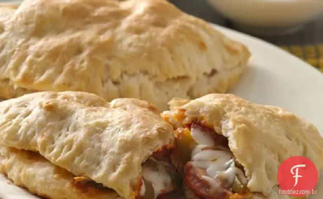 Salsicha de frango Calzones para dois