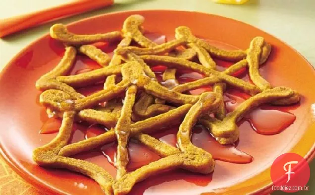 Panquecas De Abóbora Com Teia De Aranha