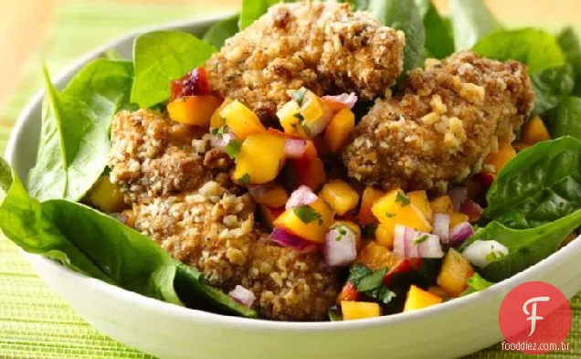 Salada Crocante De Frango Pêssego