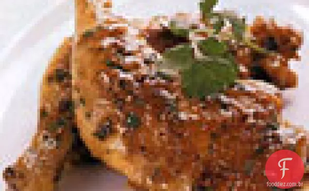 Frango com coentro e mostarda