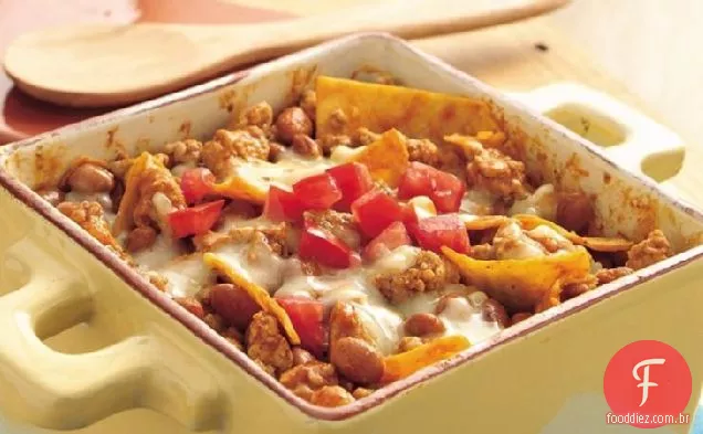 Caçarola mexicana de porco e feijão