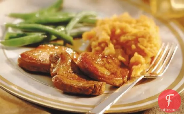 Fatias De Porco Caramelizadas