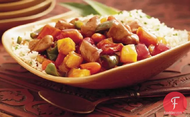 Frango agridoce com fogão lento