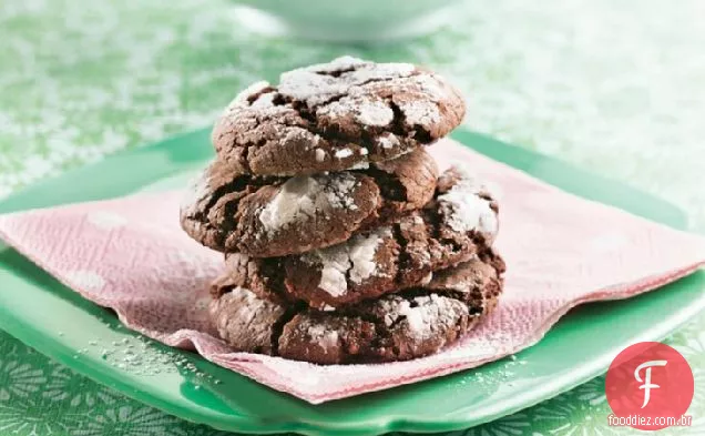 Bolo Mistura Fudge Crinkle Cookies