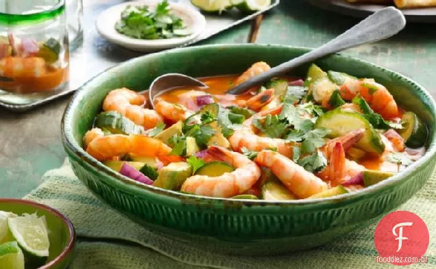 Coquetel De Camarão Gaspacho Mexicano