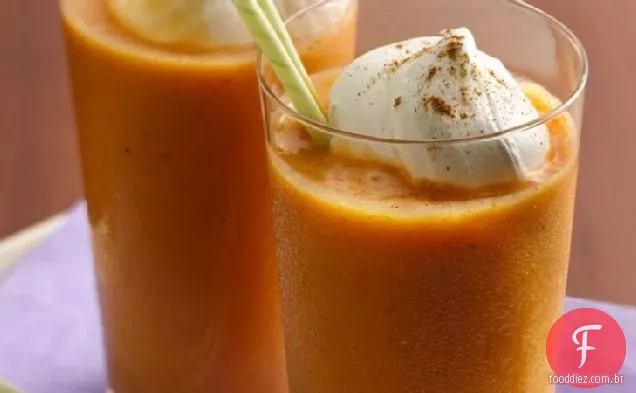 Smoothies De Iogurte Com Torta De Abóbora