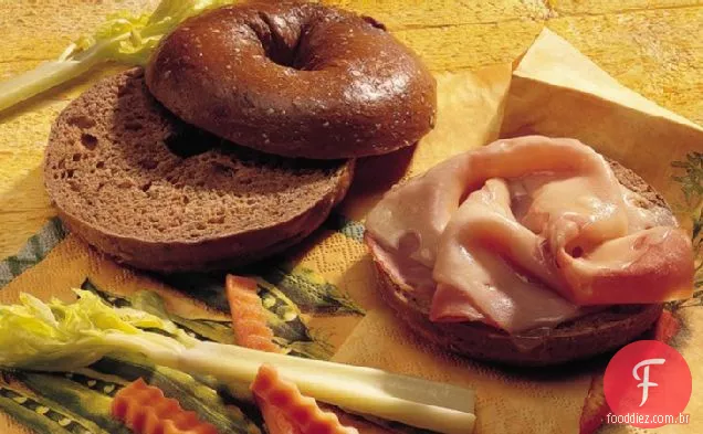 Sanduíches De Bagel De Presunto De Mel