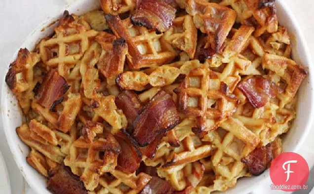 Maple-Bacon Waffle Bake