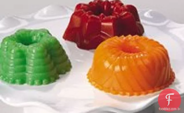 Gelatina De Morango Cremosa Mini Moldes