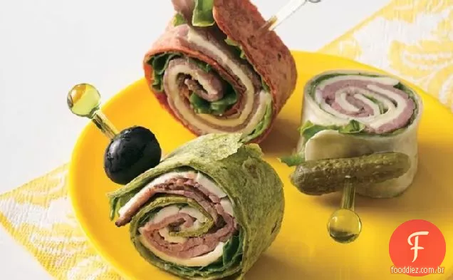 Rosbife ' N Swiss Tortilla Roll-Ups