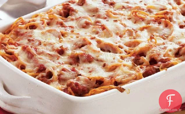 Espaguete Assado Com Pizza