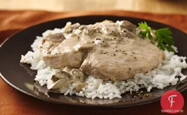 Costeletas De Porco Com Fogão Lento