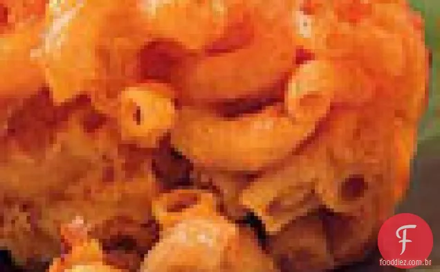 Macarrão com queijo com mostarda e Worcestershire