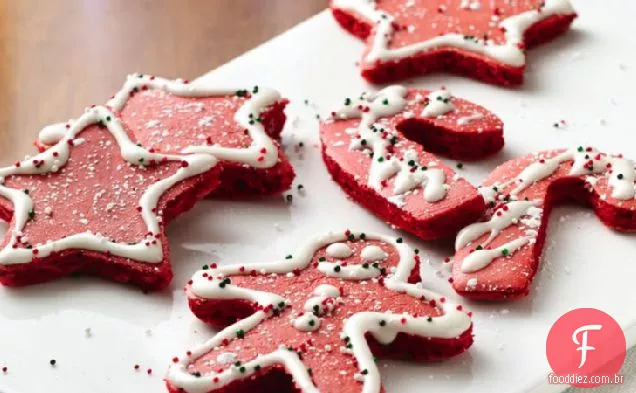 Panquecas De Natal De Veludo Vermelho
