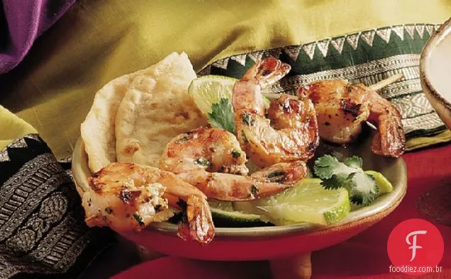 Camarão Grelhado Marinado (Tandoori Jhinga)