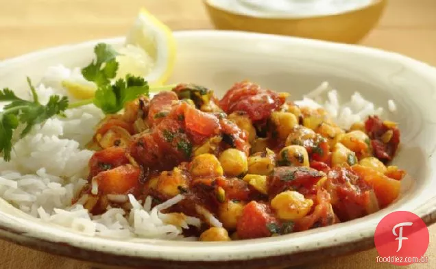 Grão de bico e tomate Curry