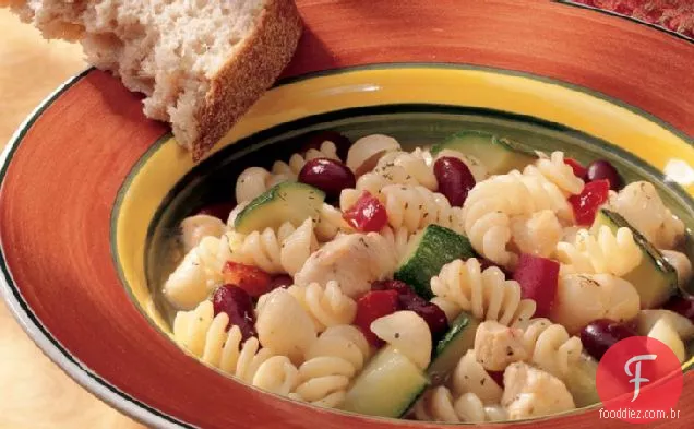 Sopa italiana de frango e feijão