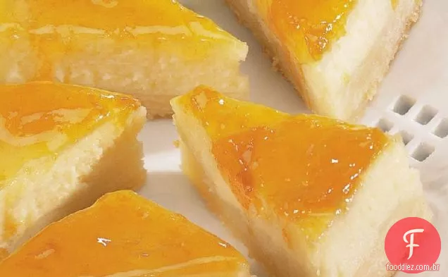 Barras De Cheesecake De Damasco