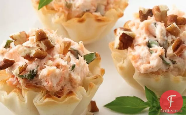 Chávenas De Queijo De Salmão Fumado