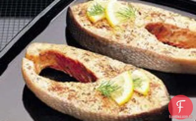 Bifes De Salmão Herbed