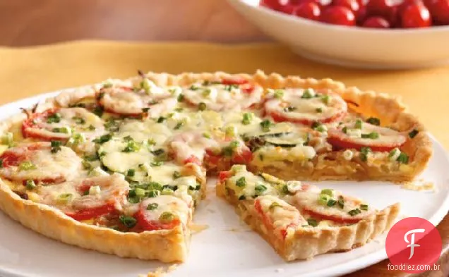 Tomate e cebola torta