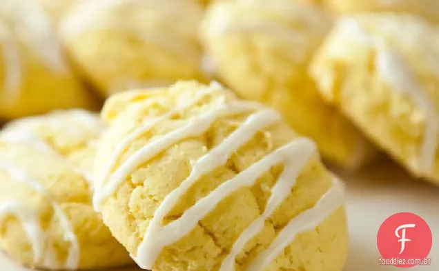 Biscoitos Da Mistura Do Bolo Do Limão