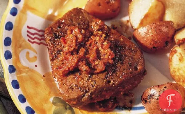 Pesto De Tomate Grelhado-Bifes Recheados