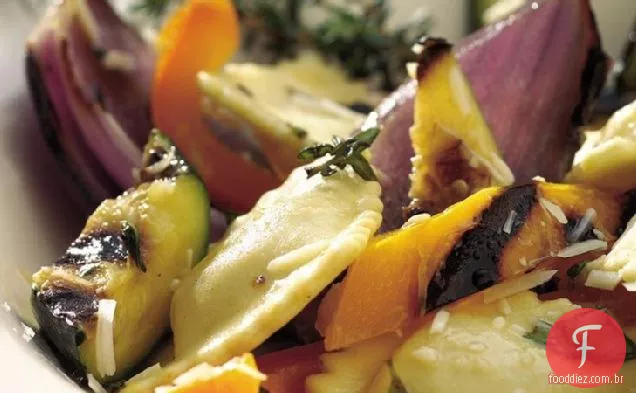 Legumes grelhados e Ravioli