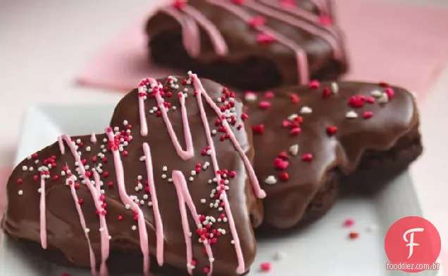 Corações De Brownie Envidraçados