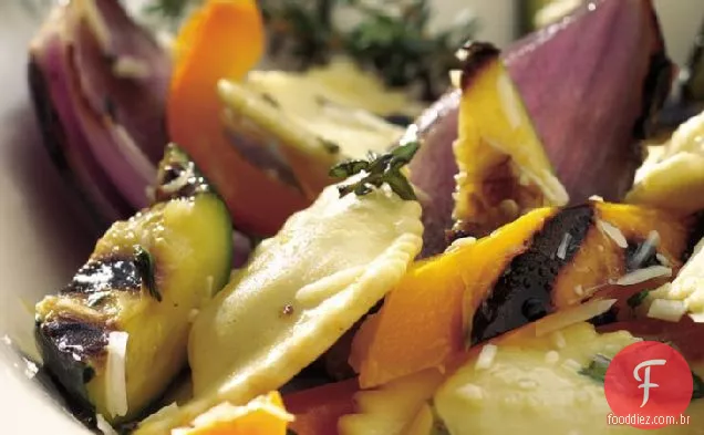 Legumes grelhados e Ravioli