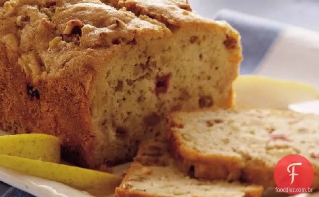 Pão De Linhaça De Pera-Ruibarbo
