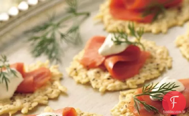 Rondas de parmesão com Lox