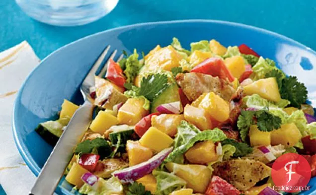 Salada Picada De Frango Com Manga